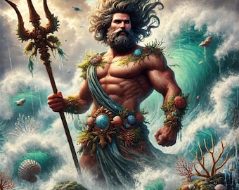 Poseidon Attunement Grimoire, Greek God of the Sea, Rituals for Strength and Emotional Resilience PDF