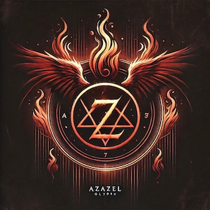 Azazel Sigil – Black Occult Glyph for Fire, Knowledge, and Rebellion – Digital Download