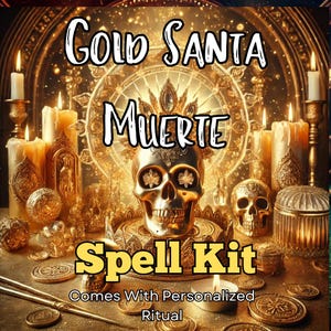 Gold Santa Muerte Spell Kit