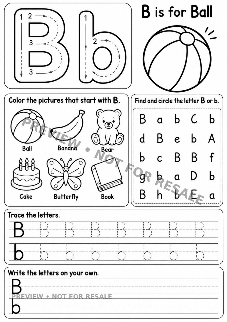 Alphabet Tracing Worksheets A-Z, Preschool Handwriting Practice