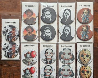Horror Car Coasters (2 pack) pick option at checkout