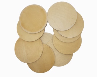 10 pièces Disques ronds en bois, 80 mm/3,15 pouces, matériau de bricolage pour projet artistique, bouleau de la balte, rond inachevé, 3 mm, gravure artisanale prédécoupée CNC