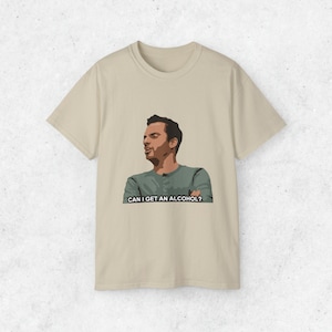 Camiseta unisex de algodón ultrafino con ilustración de Nick Miller, &quot;New Girl, ¿me das alcohol?&quot;