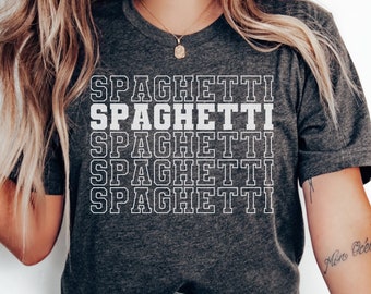 Funny Spaghetti Shirt, Spaghetti Lover Sweatshirt, Cute Spaghetti Mom T-Shirt, Spaghetti Addict Tee,Retro Foodie Tshirt,Sweater Gift for Her
