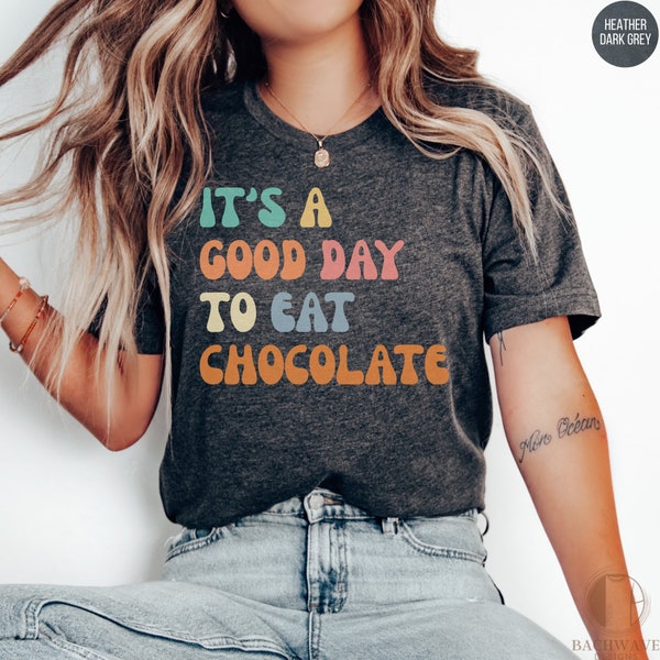 Retro+Chocolate Shirt, Chocolate Lover Sweatshirt, Cute Chocolate Mom T-Shirt, Chocolate Addict Tee, Funny Foodie Gift,Sweets Lover Sweater