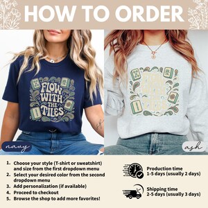 Flow With The Tiles T-Shirt, Inspirational Graphic Tee, Fun Casual Top, Unique Gift Idea, Trendy Printed Shirt, Comfortable Wear