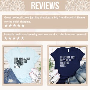 Life Kinda Just Happens But Scouting Helps Shirt, Funny Scouting Tee, Outdoor Adventure Gift, Unisex Graphic Tshirt for Scouts