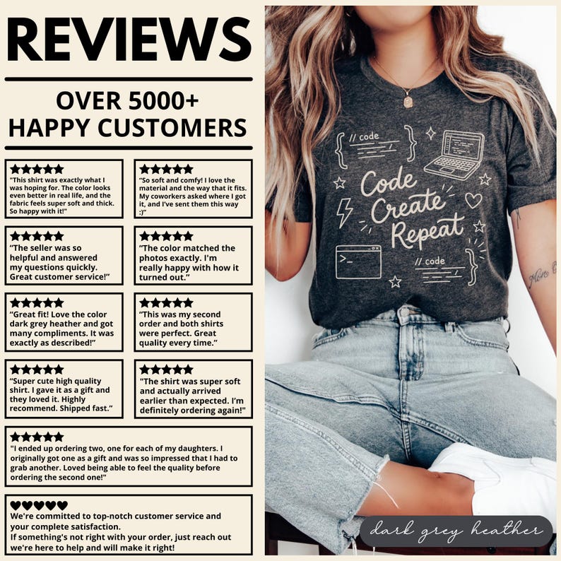 Code Create Repeat T-shirt, Graphic Tee for Programmers, Unisex Coding Shirt, Gift for Developers, Computer Science Shirt, Tech Lover Tee