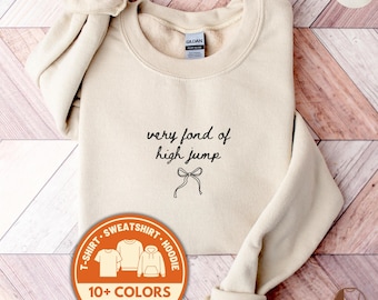 Very Fond of High Jump Shirt, Ribbon Tshirt, Funny T Shirt, High Jump Lover Tee, Sport Fan Sweatshirt, Track and Field Gift Shirts