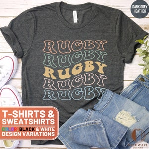 Retro Style Rugby T-Shirt | Vintage Inspired Rugby Sweatshirt | Unisex Sports Casual Wear | Gift for Rugby Fans | Athletic Apparel
