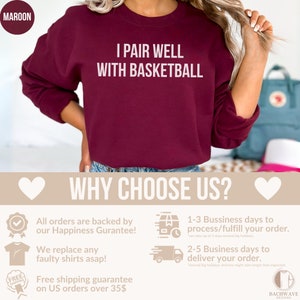 Funny Basketball Shirt, Retro Sport Mom T-Shirt, Cute Basketball Sweatshirt, College Gameday Gift, Girls Basketball Tee,Sports Weekend Shirt image 8