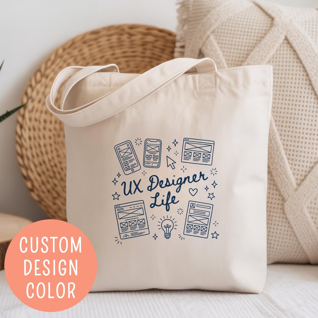 UX Designer Life Custom Tote Bag, Web Developer Gift, UI Design Student ...