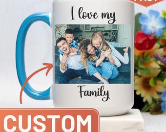 Personalized Photo Coffee Mug, Custom Picture Gift Idea, Customized Family Mug, Personal Quote/Phrase Coffee Mug,Anniversay Gift for Her/Him