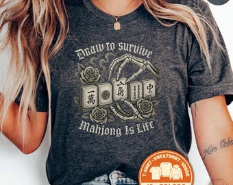 Mahjong Shirt, Funny Mahjong Tee, Gift for Mahjong Enthusiast, Funny Mahjong T-Shirt, Cute Mahj Sweatshirt, Mahjong Player TShirt,Borad Game
