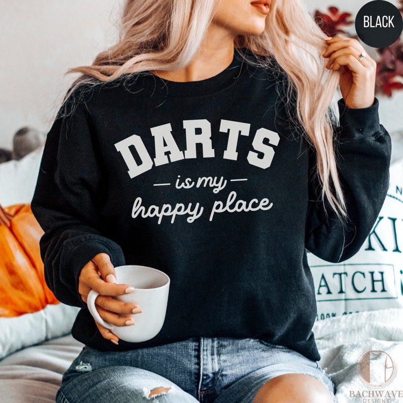 Funny Darts T-shirt, College Crewneck Sweatshirt, Casual Dart Tee, Gift ...