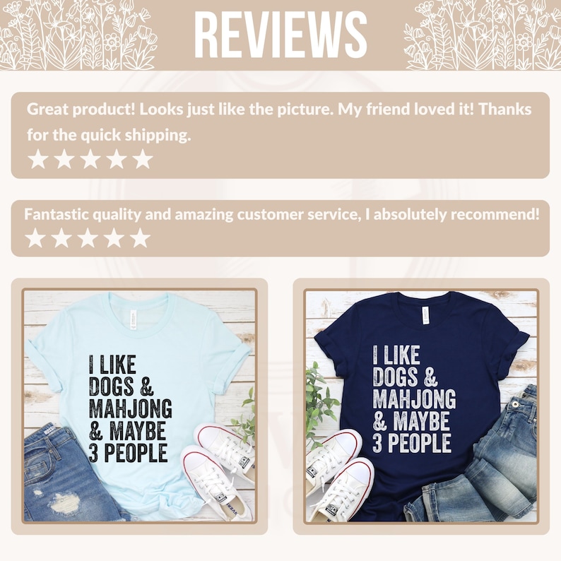 Funny Mahjong and Dogs Lover T-Shirt, Retro Style Crewneck Sweatshirt, Unique Gift Tee, Casual Sweater for Men and Women image 8