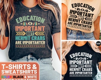 Funny Hermit Crabs Shirt, Cute Hermit Crabs Crewneck Sweatshirt, Retro Hermit Crabs Gift Tee, Hermit Crabs Lover T-Shirt, Education Sweater