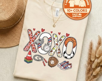 Valentines Day XOXO Sports Shirt Valentines Shirt for Teacher Valentines Day Gifts XOXO Shirt for Her XOXO Sports T-shirt Sweatshirt