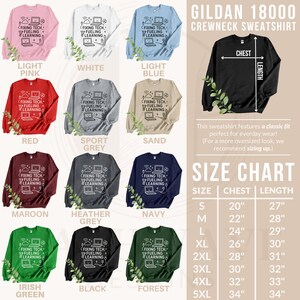 Fixing Tech Learning Crewneck Sweatshirt Gildan 18000 Size Chart Various Colors Unisex Gift Funny Quote Hoodie
