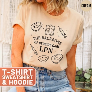 LPN Shirt, Licensed Practical Nurse Tee, Bedside Care Crewneck, Gift for LPN, Nurse Sweatshirt, LPN TShirt, Nursing Student Sweater