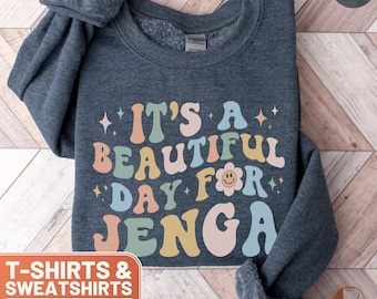 Retro Funny Jenga T-Shirt, Cute Vintage Game Day Tee, Unique Crewneck Sweatshirt, Casual Gift for Gamers, Party Shirt