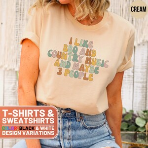 BBQ and Country Music Fan Tee, Funny Shirt, BBQ Lover T-Shirt, I Like BBQ And Country Music Tee, Country Music Shirt, Humorous Gift