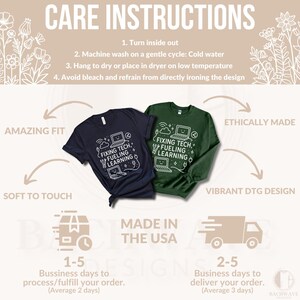 Fun Coding T-Shirt, Fixing Tech Fueling Learning Shirt, Amazing Fit, Ethically Made, Soft to Touch, Vibrant DTG Design