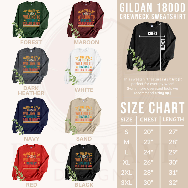 Introverted but Roller Derby Lover Shirt, Funny Roller Derby Crewneck Sweatshirt, Retro Roller Derby T-Shirt, Roller Derby Humor Sweater image 3