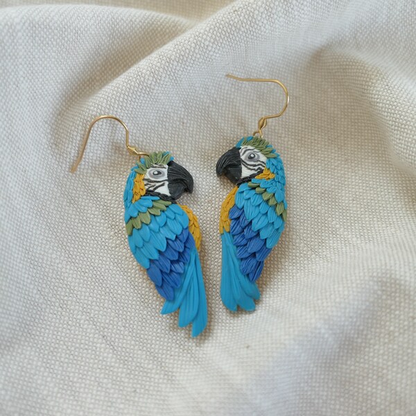 Parrot Earrings - Etsy