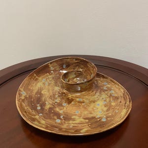 Piatto porta gioielli, ciotola a turbine perfetta come svuota tasche o per servire pietanze e salse.