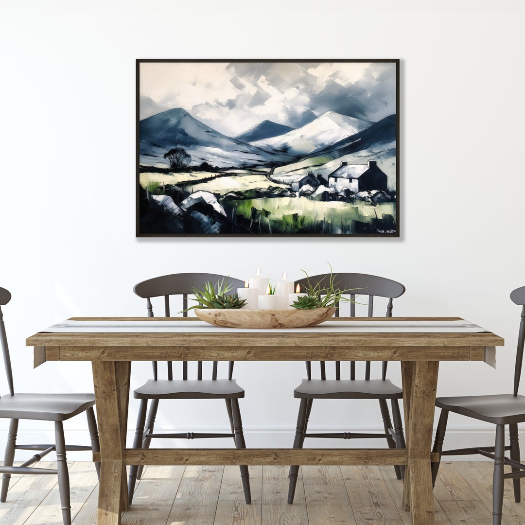 Lake District Abstract Landscape Prints Wall Art Lake Extra Etsy