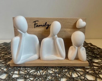 Geschenk Familie, Eltern mit Kinder, Geschenk zur Geburt, Hochzeit, Geburtstag, Dekoration, Figuren Familie zum selbst zusammen stellen