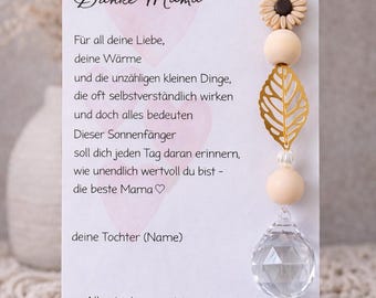 Geschenk zum Muttertag, Sonnenfänger, Kristall, Geschenk für Mama, Muttertagsgeschenk, Muttertag Geschenk Idee, Geschenk für Mama Geburtstag