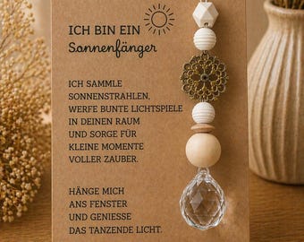 Sonnenfänger Fenster Kristall / Suncatcher / Lichtfänger / Geschenk für Freundin Kollegin / Fensterdeko / Mitbringsel / Geburtstag