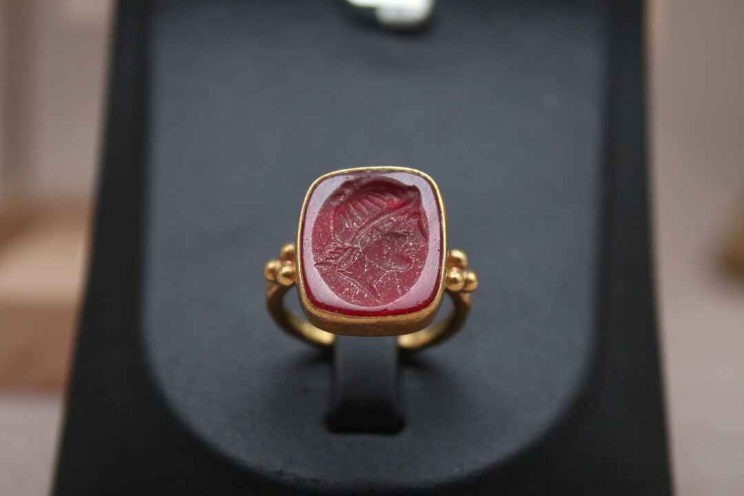 Rome Commander Cameo Intaglio Silver Signet Ring,gold Signet Ring ...