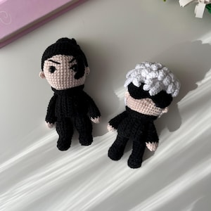 Handmade Jujutsu Kaisen Anime Characters Crochet  Amigurumi Yarn Doll, Perfect Handmade Gift for Gamers & Anime Fans Gojo Satoru Geto Suguru
