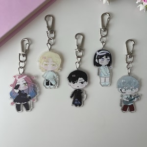 Alien Stage Anime Chibi Acrylic Keychains And Bag Decoration Charms | Luka Mizi Sua Ivan Till Kawai Cute Anime Gift Manga Otaku