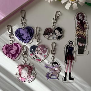 Porte-clés, breloques décoration de sac et support pour figurines en acrylique Nana Anime Chibi | Porte-clés anime Nana Osaki Hachi Nana Komatsu