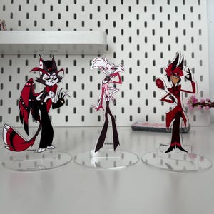 Hazbin Hotel Anime Acrílico Standee: Alastor, Angeldust, Husk