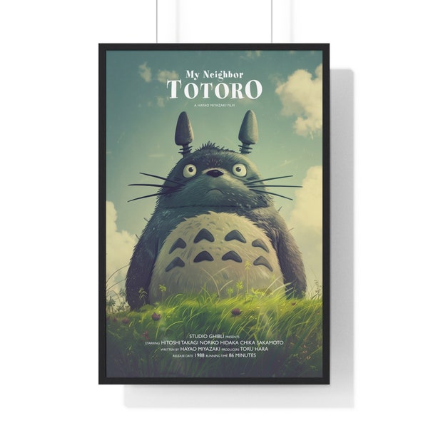 My Neighbor Totoro (Tonari no Totoro) Movie Poster, Cult Movies, Printable Wall Art, Hayao Miyazaki Posters, Minimalist Movie Print