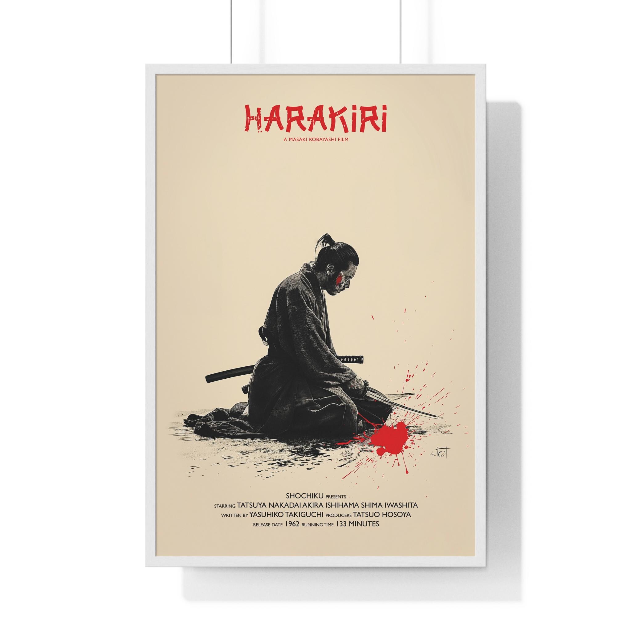 Harakiri Movie Poster, Seppuku Movie Poster, Printable Wall