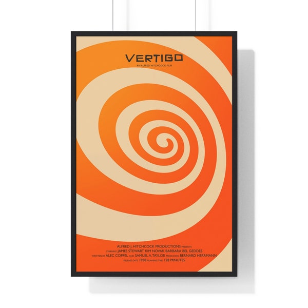 Vertigo Movie Poster, Alfred Hitchcock Poster, Printable Wall Art, Art Print Download, Minimalist Movie Poster, Vintage Poster