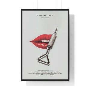 Some Like It Hot Movie Poster Digital Minimalist, Cult Movies Printable Wall Art Vintage
