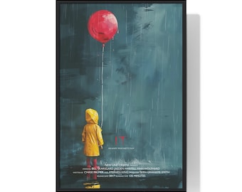 It (Stephen King) Movie Poster, Cult Movies, Printable Wall Art, Art Print Download, Minimalist Movie Print, Vintage Poster