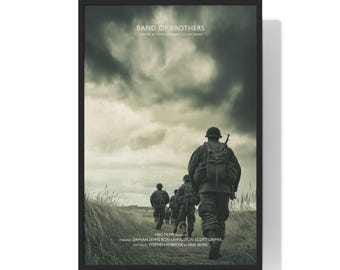 Band of Brothers TV Series Poster Digital Minimalista, Arte de parede para impressão Vintage