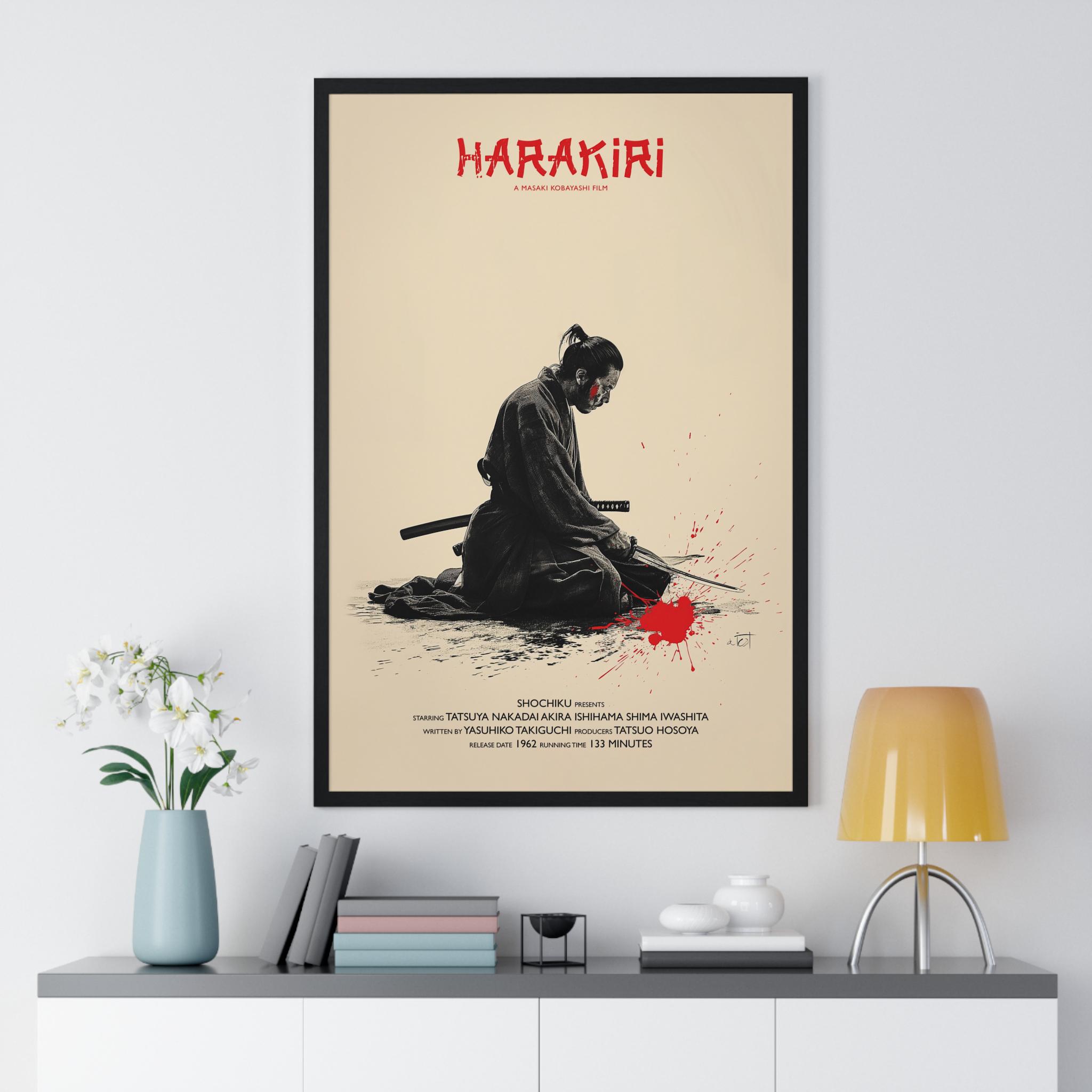 Harakiri Movie Poster, Seppuku Movie Poster, Printable Wall Art