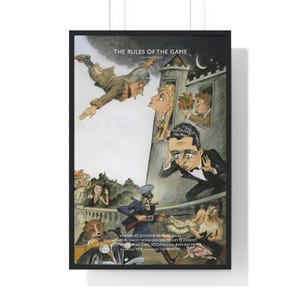 The Rules of the Game Movie Poster Digital Minimalist, Cult Movies Printable Wall Art Vintage