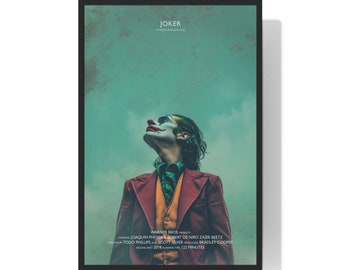 Pôster do filme Joker minimalista digital, filmes de culto para impressão, arte de parede vintage