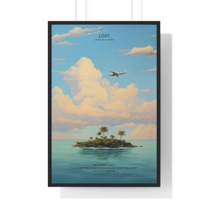 Poster della serie TV Lost, minimalista digitale, stampabile, vintage