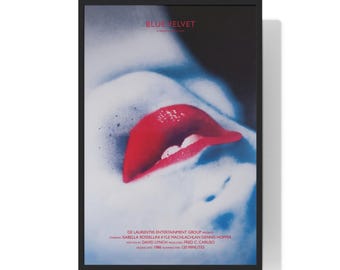 Blue Velvet Movie Poster Digital Minimalist, Cult Movies Printable Wall Art Vintage